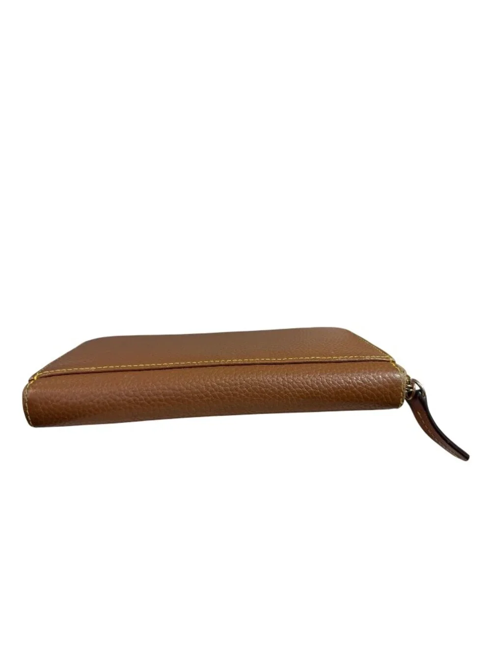 Dooney & Bourke Zip Around Large Wallet Carmel Brown Pebble Leather 8